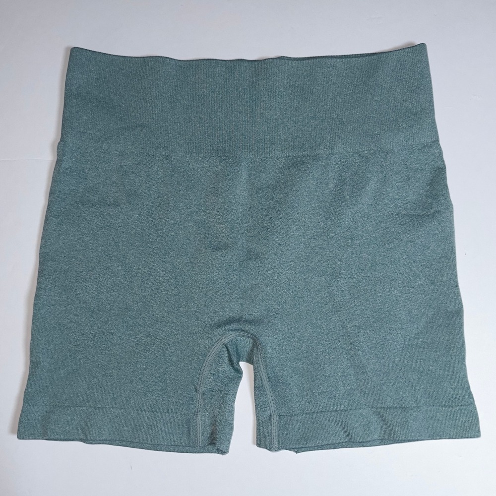 High Waisted Seamless Workout Sage Green Shorts‎ Size M